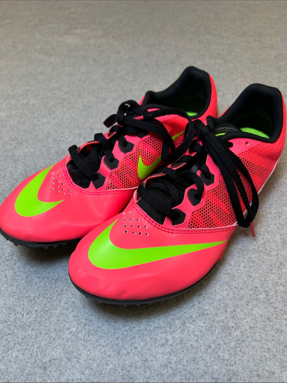 Nike Racing Track Spikes Rival S Hot Pink and Neon Green Size 8